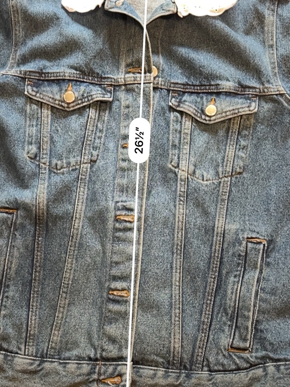 Upcycled H&M Denim Oversized Trucker Jacket M - Picture 7 of 9